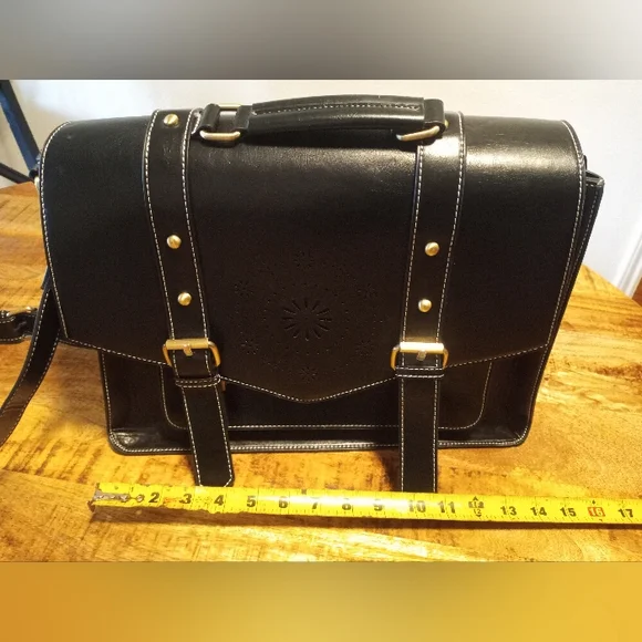 Ecosusi Black Briefcase Messenger Satchel Bag - Picture 17 of 17